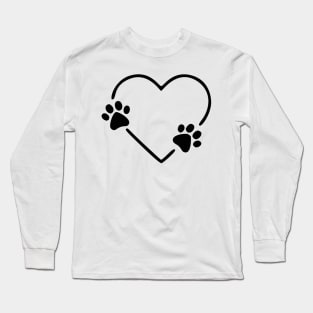 Dog Heart Dog Paw Dog Mom Dog Mama Long Sleeve T-Shirt